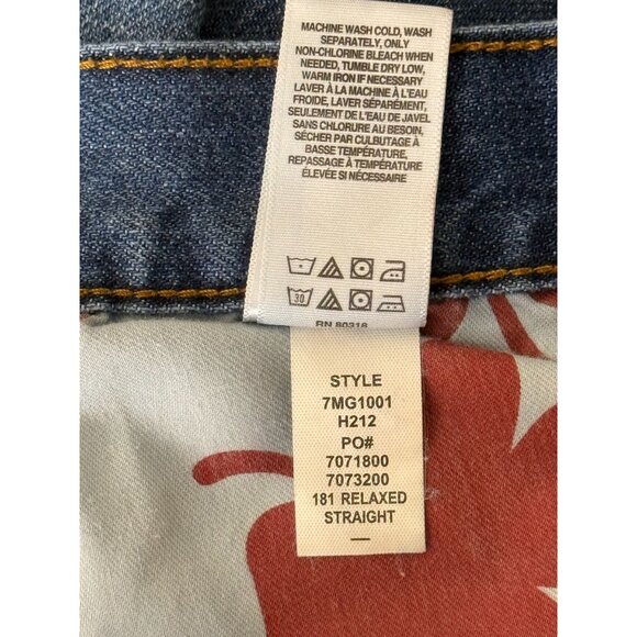 Vintage Lucky Brand Men's Relaxed Straight Blue Jeans Size 34x30 - Picture 10 of 11